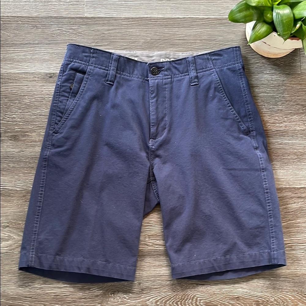 Dockers Bermuda Shorts Men’s W29 Smart Flex 360 Navy Blue Flat Front 72990-0020